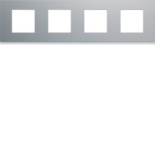 Plaque 4P H71 titane – APPAREILLAGE MURAL GALLERY HAGER WXP0114