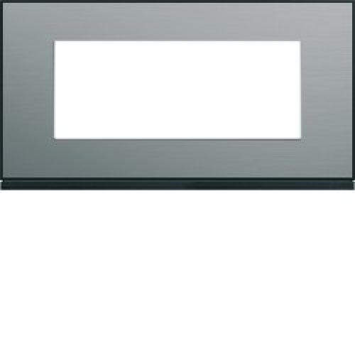 Plaque 5M E71 placage steel – APPAREILLAGE MURAL GALLERY HAGER WXP2105