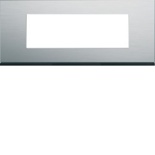 Plaque 6M E57 natural alu – APPAREILLAGE MURAL GALLERY HAGER WXP4306