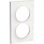 Plaque blanche verticale 2 postes Odace Styl Schneider