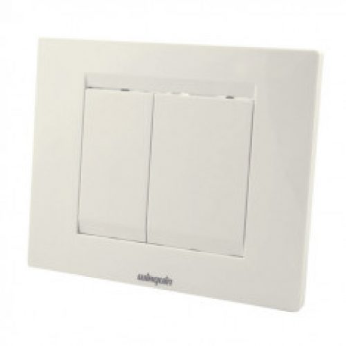 Plaque commande double touche ESSENTIEL blanche – WIRQUIN