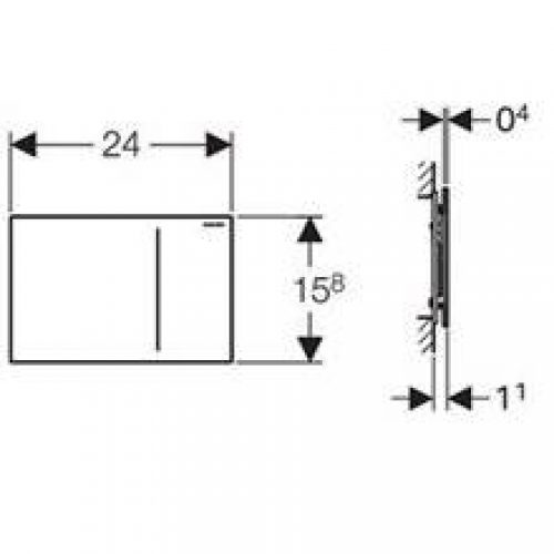 Plaque de chasse Sigma70 Blanc réservoir 8 cm