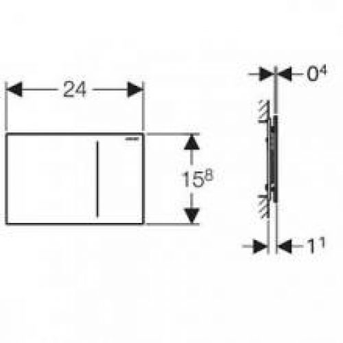 Plaque de chasse Sigma70 Noir réservoir 12 cm