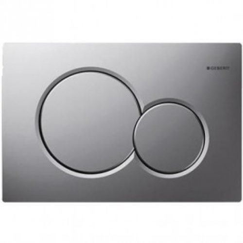 Plaque de commande double touche Sigma 01 – chromé mat