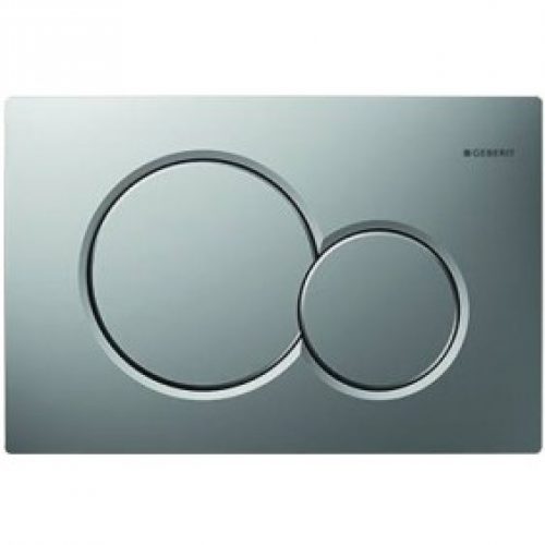 Plaque de commande double touche – Sigma 01 – chromé mat