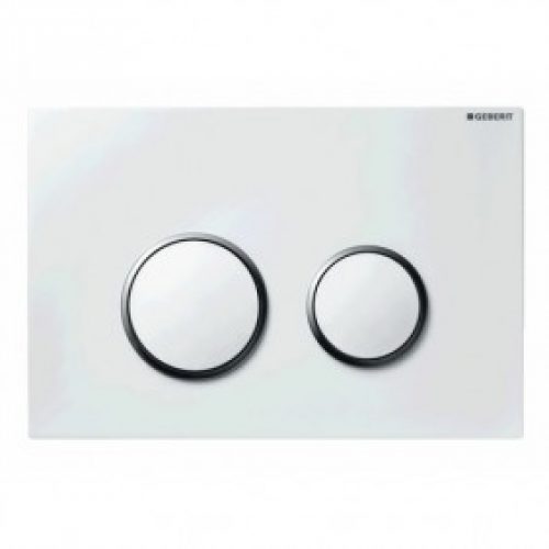 Plaque de commande double touche – Sigma 20 – Blanc brillant