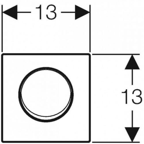 Plaque de Commande Geberit Mambo d’urinoir à déclenchement pneumatique Inox Brossé Acier Inoxydable