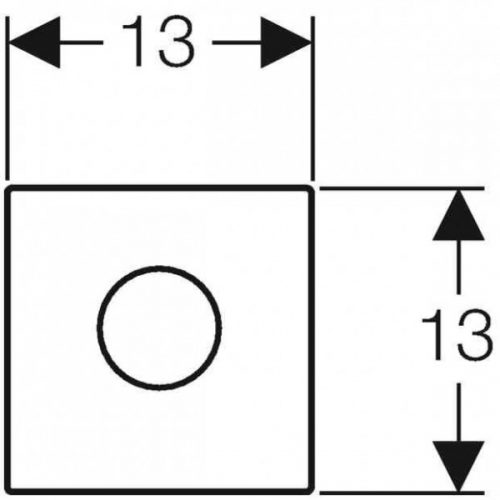 Plaque de Commande Geberit Mambo pour Commande pour urinoir Inox Brossé Acier inoxydable