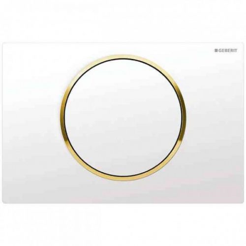 Plaque de Commande Geberit Sigma10 Blanc / doré Plastique