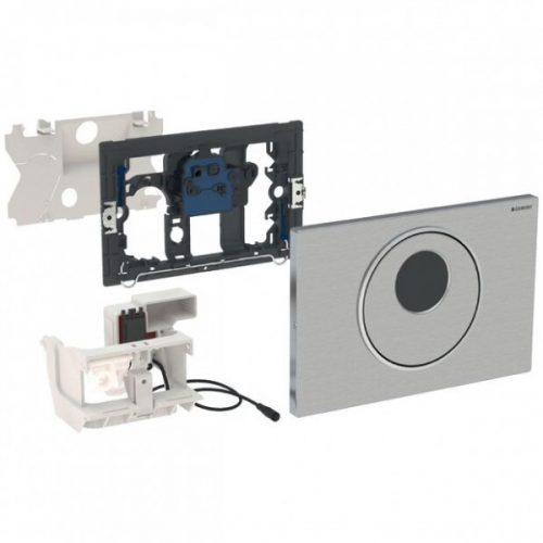 Plaque de Commande Geberit Sigma10 double touche Inox Brossé/Poli Acier 115890SN5