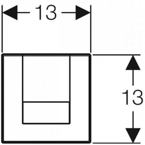 Plaque de Commande Geberit Tango d’urinoir Blanc Alpin (241924)