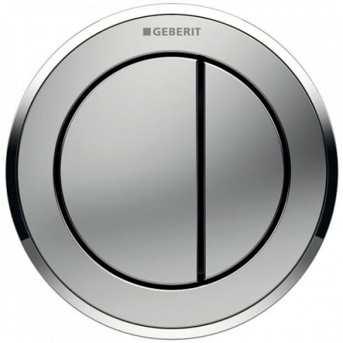 Plaque de Commande Geberit Typ 10 pneumatique pour rinçage double touche Chromé Mat/Brillant (116057