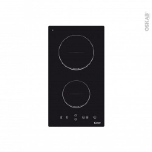 Plaque De Cuisson 2 Feux Induction 30Cm Verre Noir Candy Cdi30