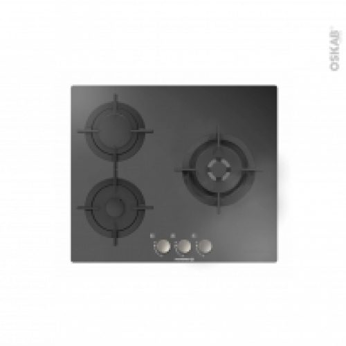 Plaque De Cuisson 3 Feux Gaz Verre Noir Rosieres Rgv63Wfmpn