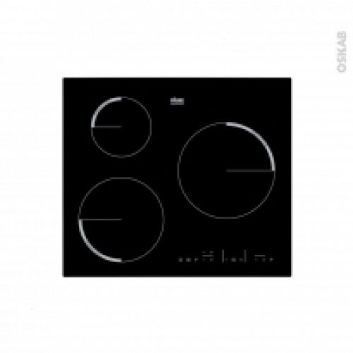 Plaque De Cuisson 3 Feux Induction 60 Cm Verre Noir Faure Fel6633Fba