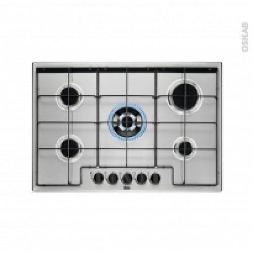 Plaque De Cuisson 5 Feux Gaz 75 Cm Inox Faure Fgh75524Xa