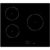 Plaque de cuisson vitrocéramique sensitive 3 zones, 590x520mm