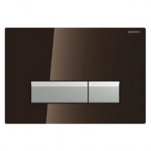 Plaque de déclenchement SIGMA 40 DuoFresh – Verre Chocolat/aluminium brossé