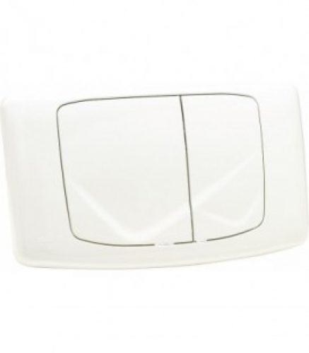 Plaque de declenchement Angel 2 touches blanche