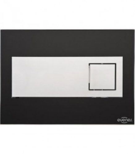 Plaque de declenchement Emon -Carre Evenes – plastique noir transparent commande par l&rsquo;avant (encastré 189)