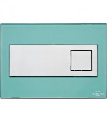Plaque de declenchement EMON Evenes verre – vert menthe commande par l&rsquo;avant (encastré 189)