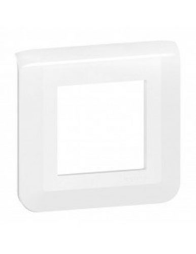 Plaque de finition Mosaic pour 2 modules blanc LEGRAND