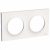 Plaque de finition ODACE Styl 2 postes – Blanc – S520704