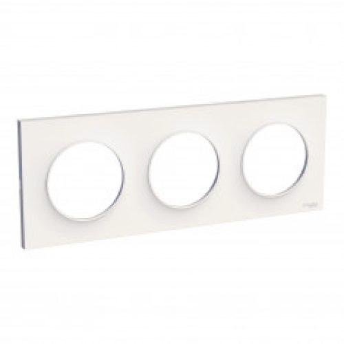 Plaque de finition ODACE Styl 3 postes – Blanc – S520706