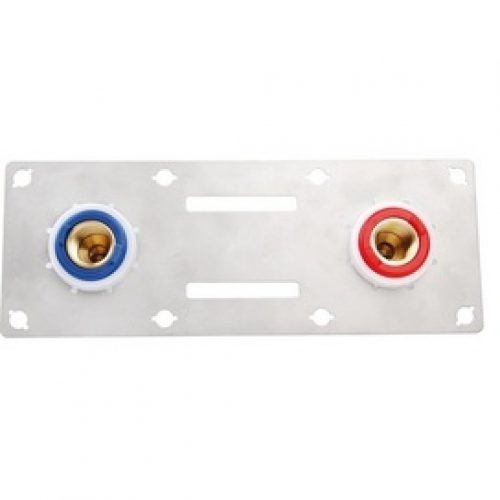 Plaque de finiton inox pour serie PG, PS et PM sortie de cloison 150mm