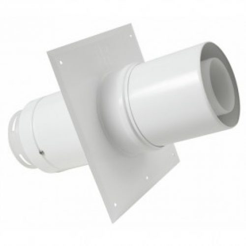 Plaque de plafond et tuyau télescopique diamètre 80 mm – Econext