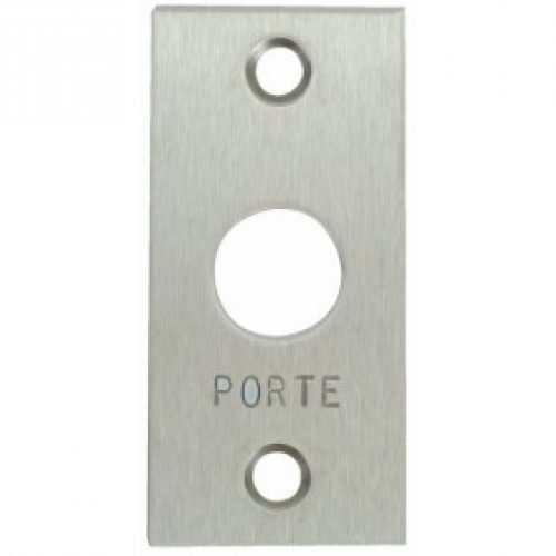 Plaque en inox pour bouton poussoir