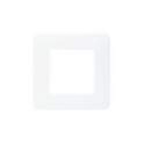 Plaque enjoliveur 1 poste Blanc Brillant