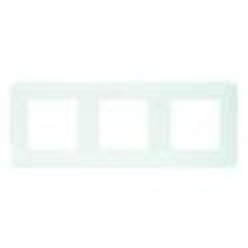 Plaque enjoliveur 3 postes Blanc Brillant