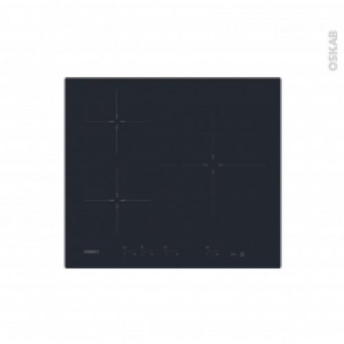 Plaque Induction 3 Foyers Verre Noir Rosieres Rid633Dc