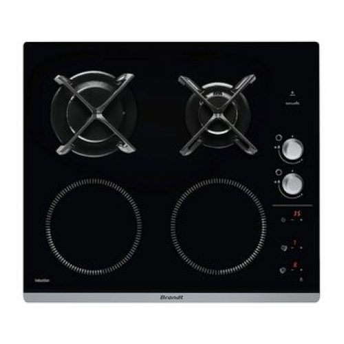 Plaque mixte noir Brandt BPI6414BM