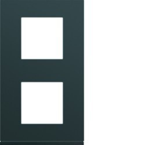 Plaque plastique 2P V71 anthr – APPAREILLAGE MURAL GALLERY HAGER WXP1042