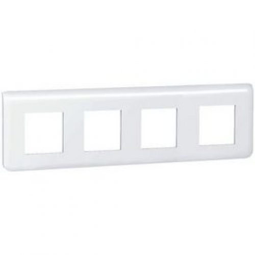 Plaque pour 4×2 modules horizontal Blanc Mosaic Legrand 078808