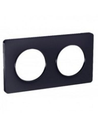 Plaque pour interrupteur anthracite SCHNEIDER Odace Touch 2 postes…