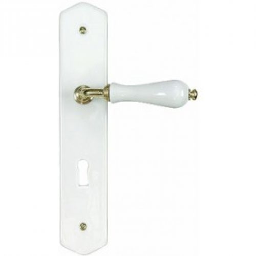 Plaque rustique en porcelaine de Limoges pour poignée de porte