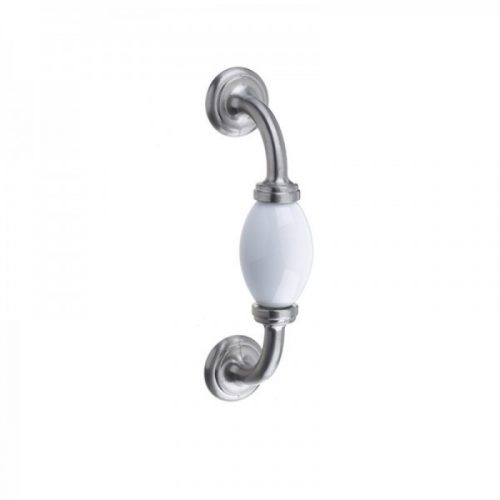 Poignée de meuble double Blanc/Nickel Heritage Handles