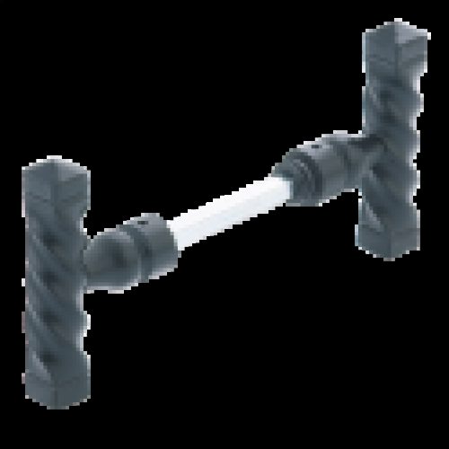 Poignée de porte bouton double torsade – Alu noir