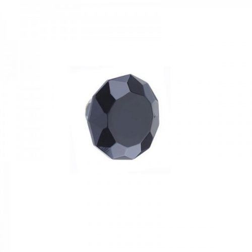 Poignée de porte à facettes en verre Noir Heritage Handles