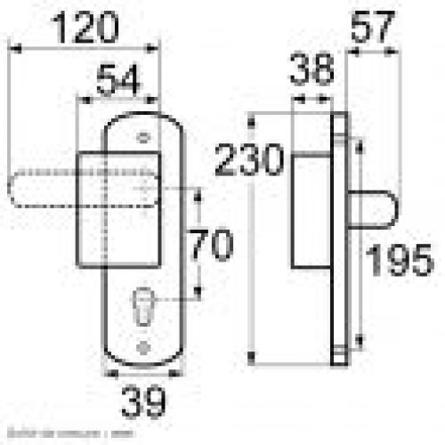 Poignée de porte palière argent – Clé I – New Camelia Sup – Eurowale