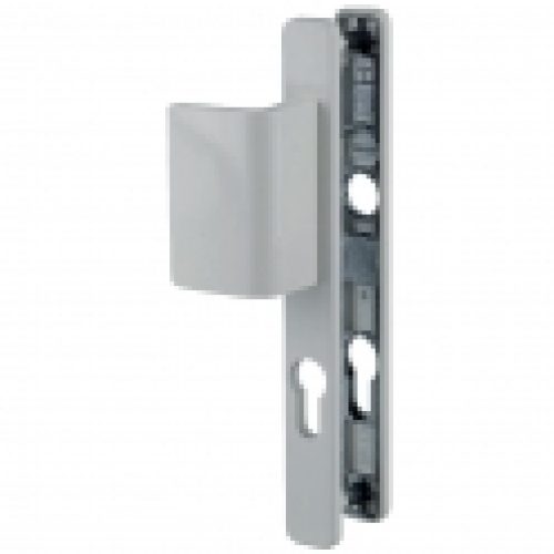 Poignée de porte palière blanche – Clé I – entraxe 70 mm – PE 24 – Vachette