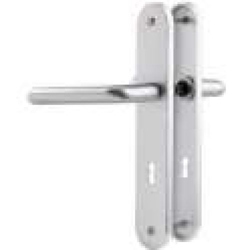 Poignée de porte sur plaque argent – New Camelia Sup – Eurowale