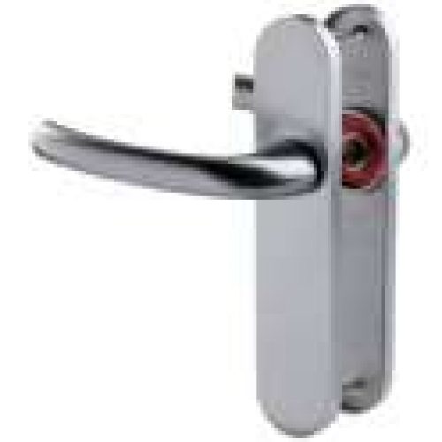 Poignée de porte sur plaque aspect inox – Tokyo – Hoppe et cie