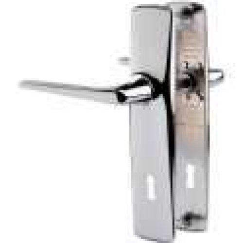 Poignée de porte sur plaque chromé – Riv Junior – Vachette