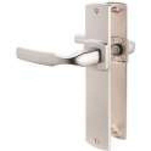 Poignée de porte sur plaque chromé velours – Artis – Vachette