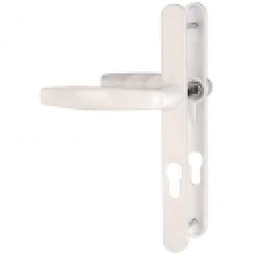 Poignée de porte sur plaque étroit blanc – Clé I – Atlanta – Hoppe et cie