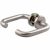 Poignée de porte sur rosace inox – Bec de cane – LC2 – Vachette